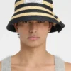 The Vela hat Folded raffia bucket hat The Vela hat Folded raffia bucket hat