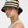 The Vela hat Folded raffia bucket hat The Vela hat Folded raffia bucket hat